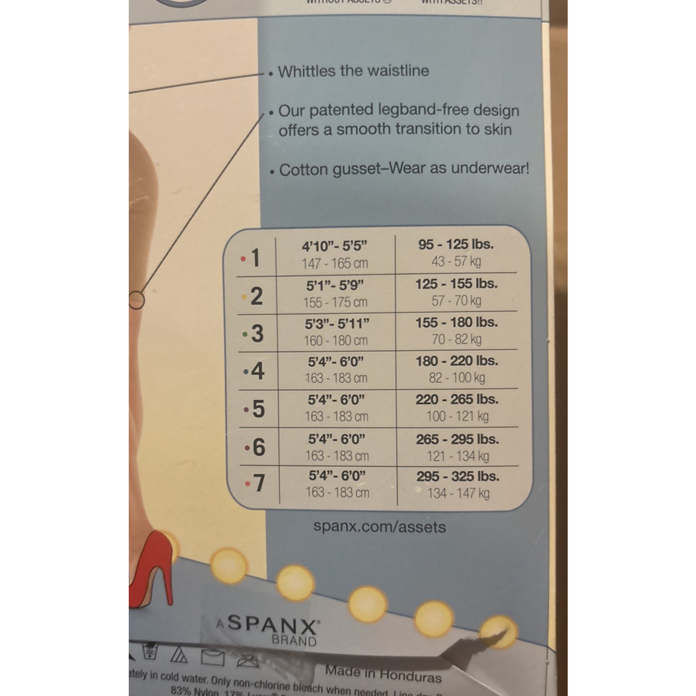 Assets By Spanx Women’s Nude Size 3 Hi Waist Mid Thigh Shaper Shaping NEW - Picture 7 of 8